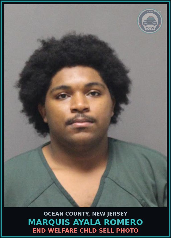 Booking mugshot of MARQUIS AYALA ROMERO in Ocean County