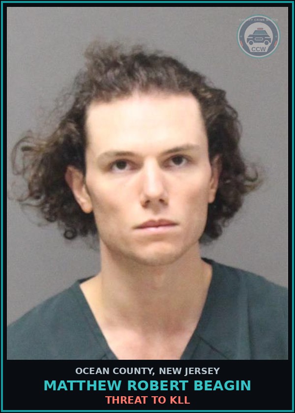 Booking mugshot of MATTHEW ROBERT BEAGIN in Ocean County