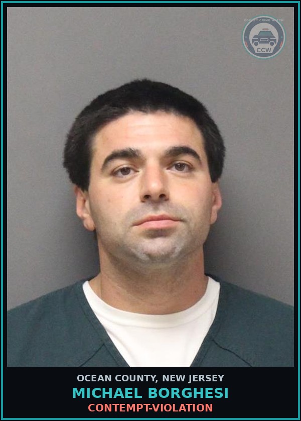 Booking mugshot of MICHAEL BORGHESI in Ocean County