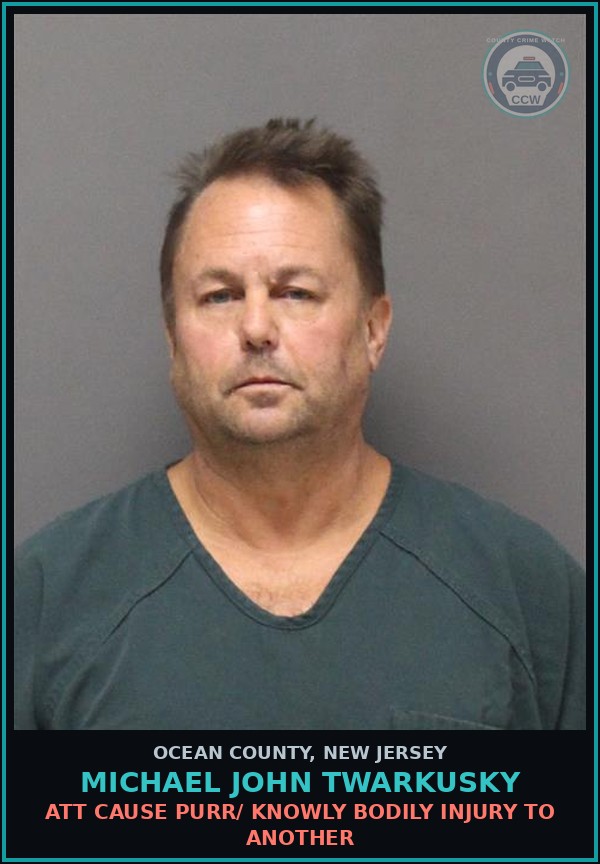 Booking mugshot of MICHAEL JOHN TWARKUSKY in Ocean County