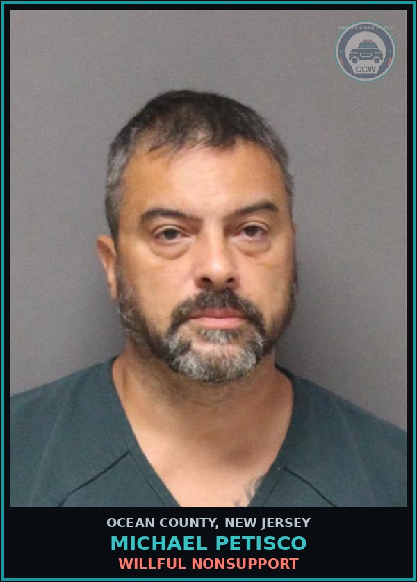 Booking mugshot of MICHAEL PETISCO in Ocean County