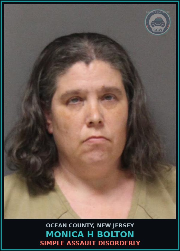 Booking mugshot of MONICA H BOLTON in Ocean County