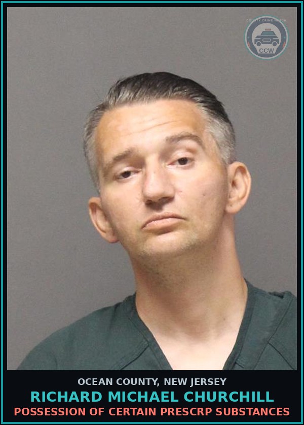 Booking mugshot of RICHARD MICHAEL CHURCHILL in Ocean County