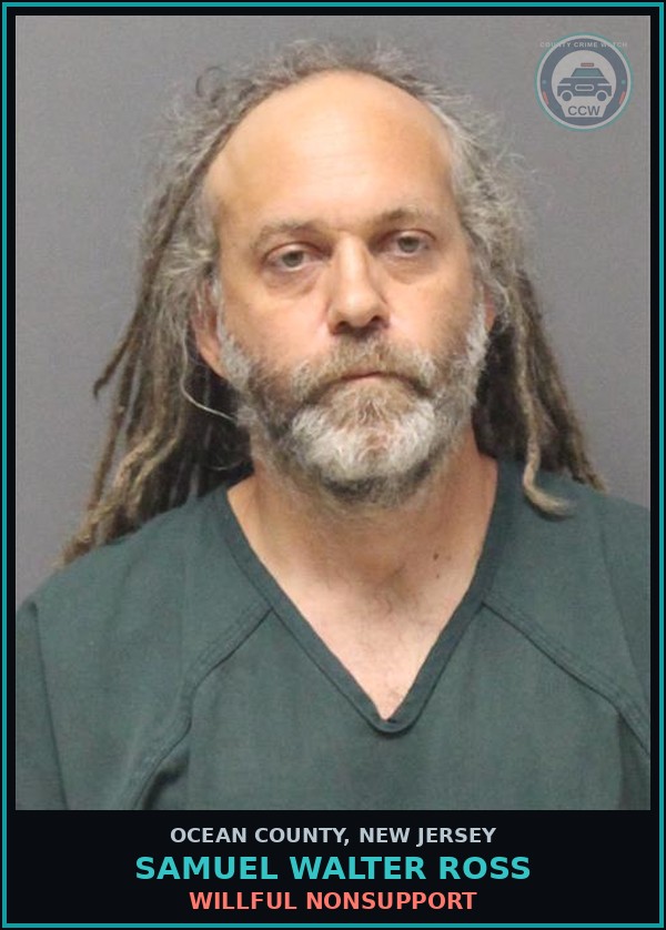 Booking mugshot of SAMUEL WALTER ROSS in Ocean County