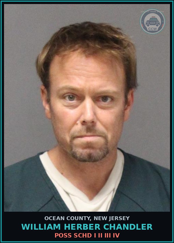 Booking mugshot of WILLIAM HERBER CHANDLER in Ocean County