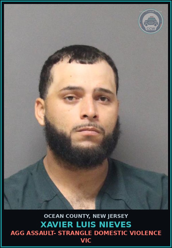 Booking mugshot of XAVIER LUIS NIEVES in Ocean County