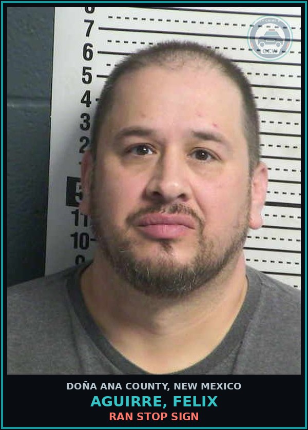 Booking mugshot of Aguirre, Felix in Doña Ana County