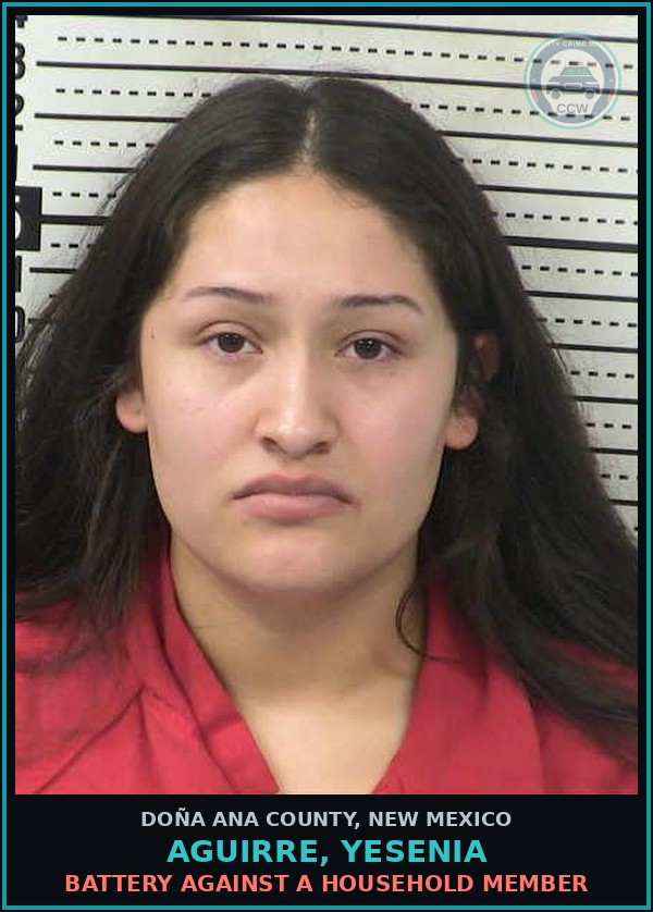 Booking mugshot of Aguirre, Yesenia in Doña Ana County