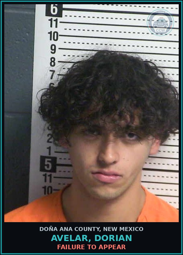 Booking mugshot of Avelar, Dorian in Doña Ana County