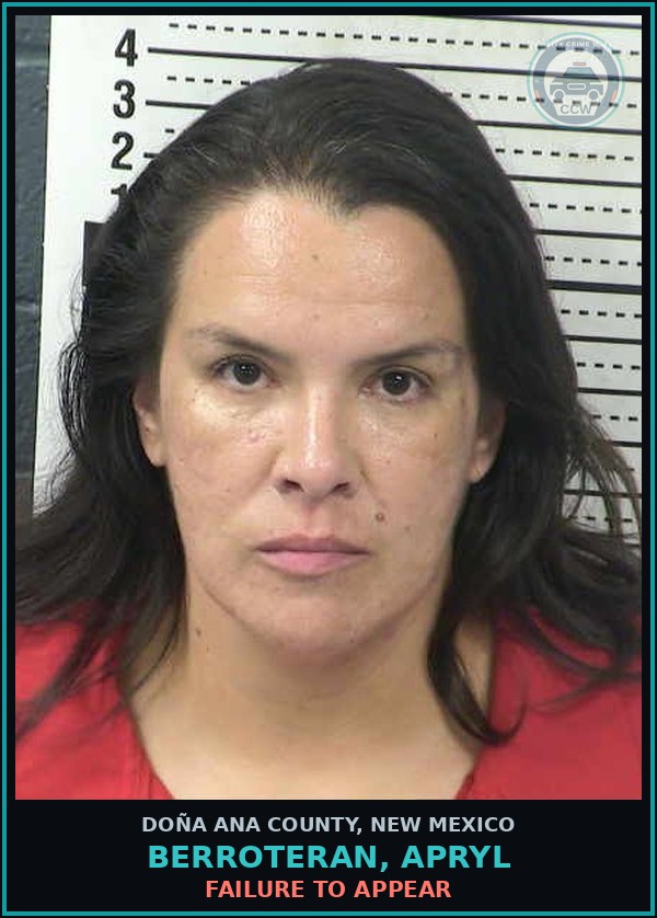 Booking mugshot of Berroteran, Apryl in Doña Ana County