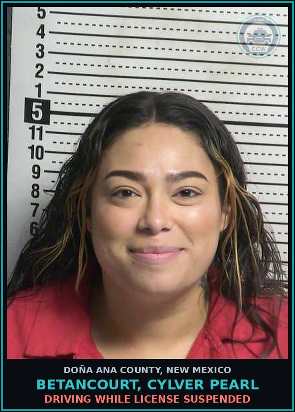 Booking mugshot of Betancourt, Cylver Pearl in Doña Ana County