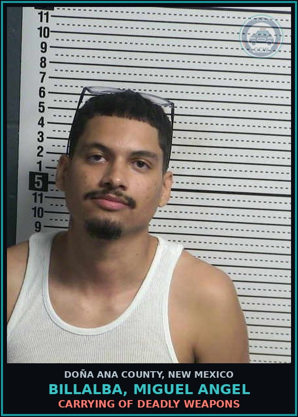 Booking mugshot of Billalba, Miguel Angel in Doña Ana County
