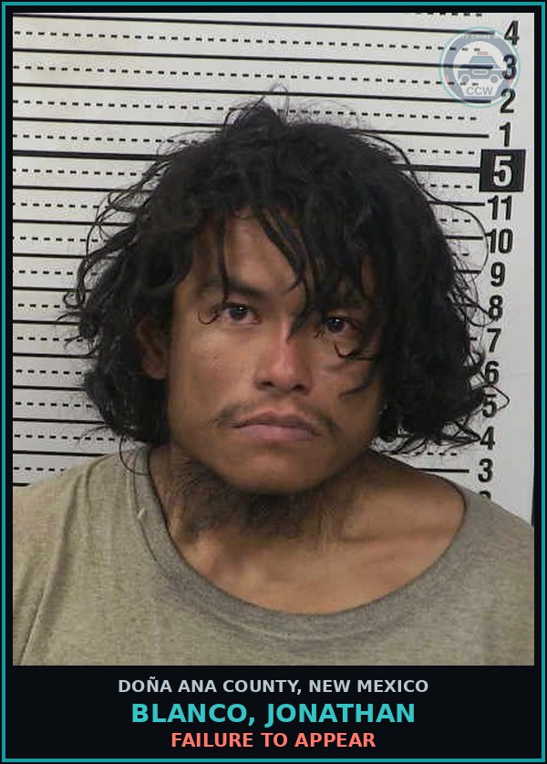 Booking mugshot of Blanco, Jonathan in Doña Ana County