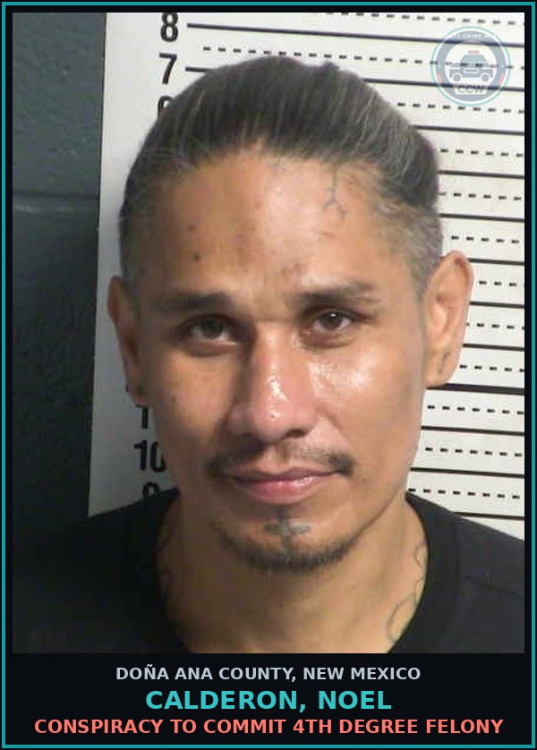Booking mugshot of Calderon, Noel in Doña Ana County