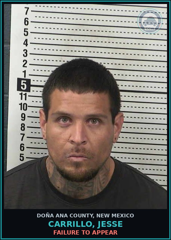 Booking mugshot of Carrillo, Jesse in Doña Ana County