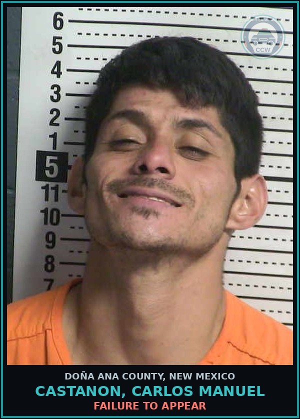 Booking mugshot of Castanon, Carlos Manuel in Doña Ana County