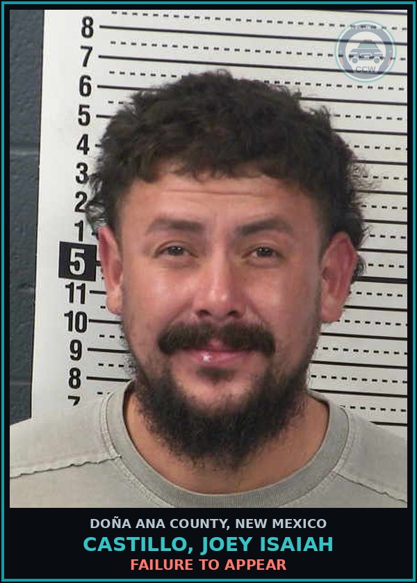 Booking mugshot of Castillo, Joey Isaiah in Doña Ana County
