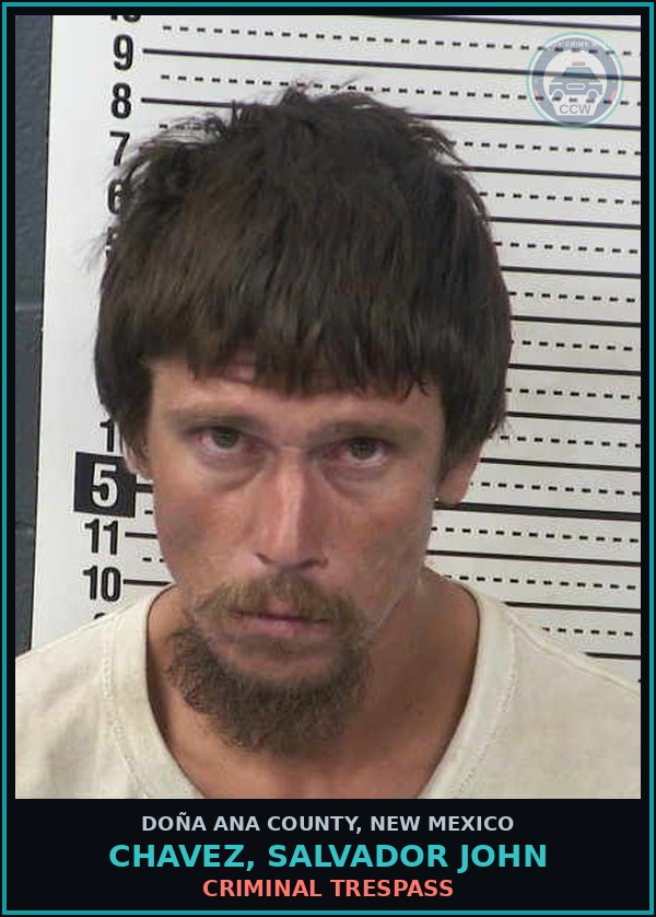 Booking mugshot of Chavez, Salvador John in Doña Ana County