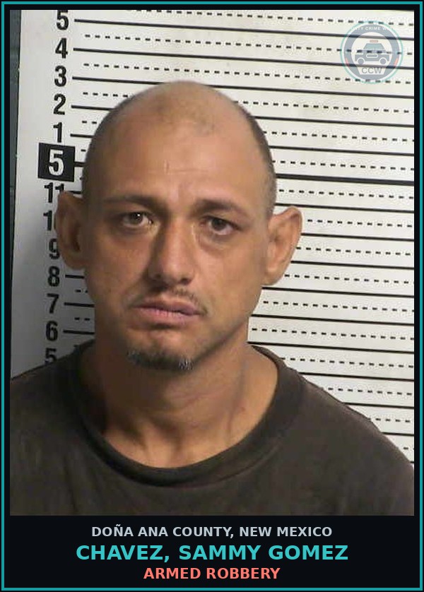 Booking mugshot of Chavez, Sammy Gomez in Doña Ana County
