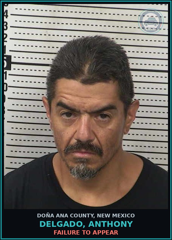 Booking mugshot of Delgado, Anthony in Doña Ana County