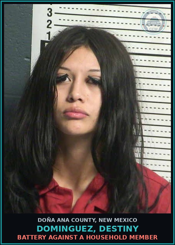 Booking mugshot of Dominguez, Destiny in Doña Ana County