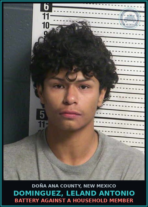 Booking mugshot of Dominguez, Leland Antonio in Doña Ana County