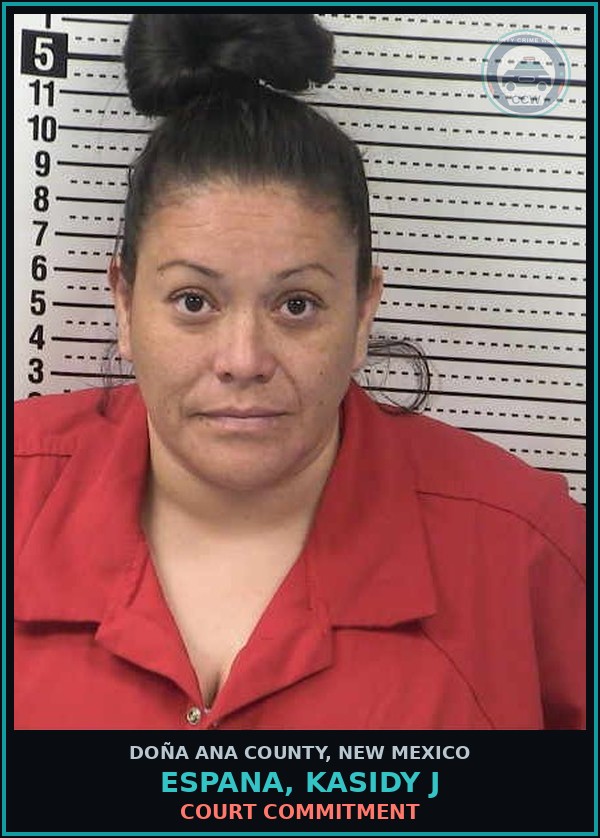 Booking mugshot of Espana, Kasidy J in Doña Ana County
