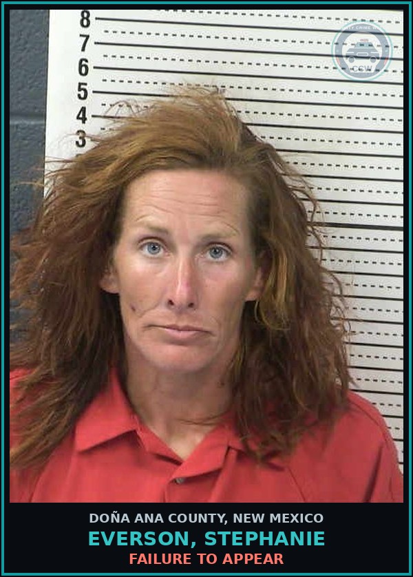 Booking mugshot of Everson, Stephanie in Doña Ana County