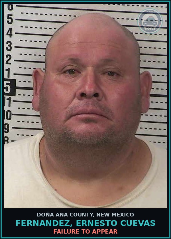 Booking mugshot of Fernandez, Ernesto Cuevas in Doña Ana County