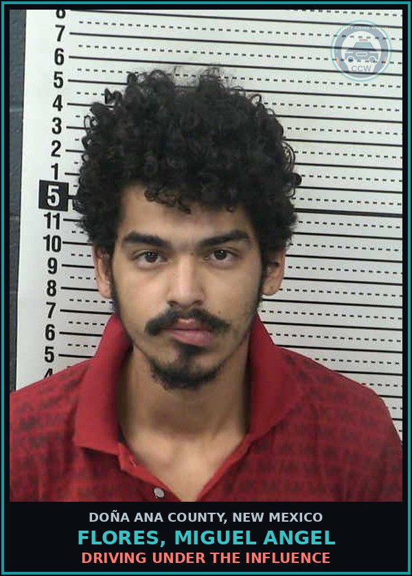 Booking mugshot of Flores, Miguel Angel in Doña Ana County
