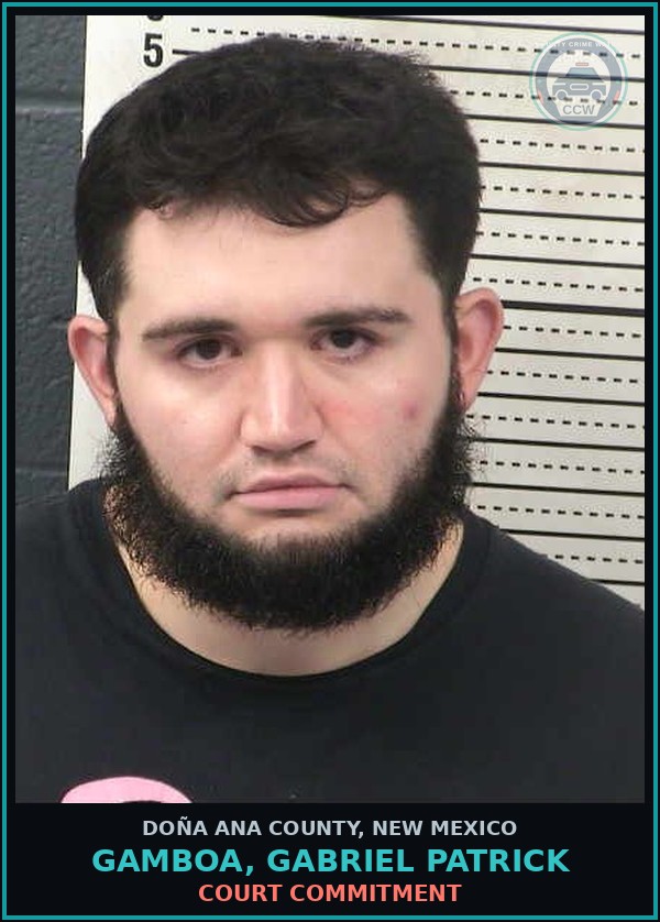 Booking mugshot of Gamboa, Gabriel Patrick in Doña Ana County