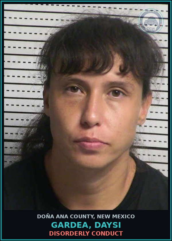 Booking mugshot of Gardea, Daysi in Doña Ana County