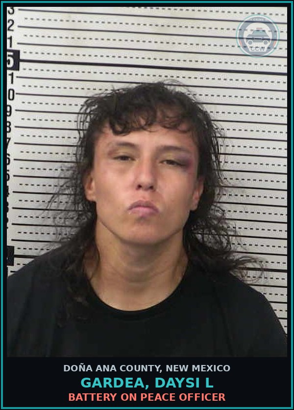 Booking mugshot of Gardea, Daysi L in Doña Ana County