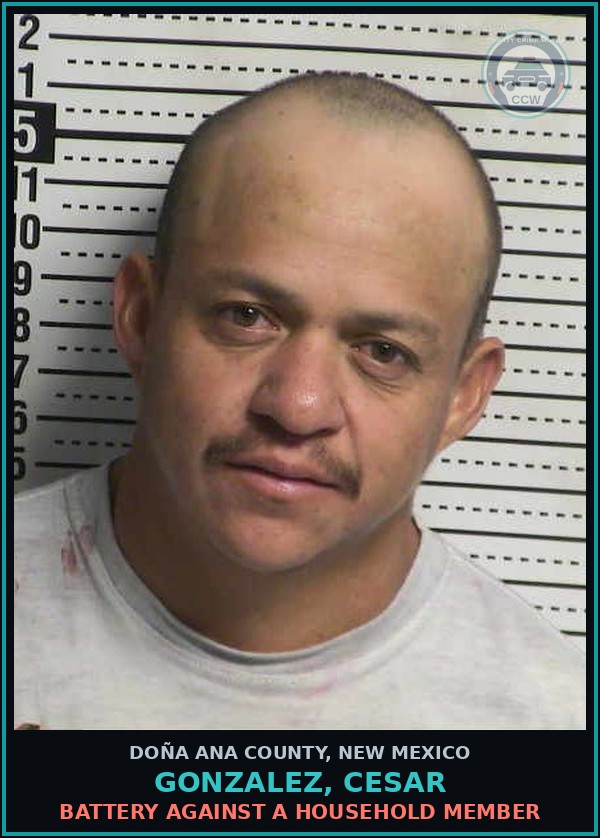 Booking mugshot of Gonzalez, Cesar in Doña Ana County