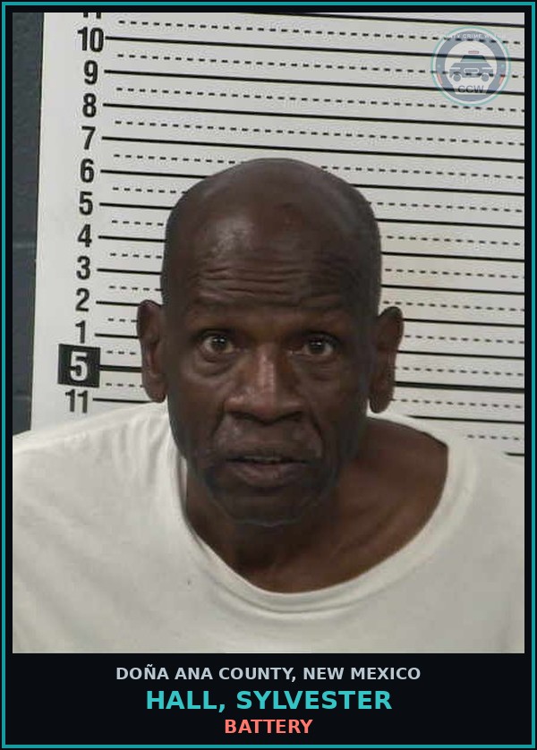 Booking mugshot of Hall, Sylvester in Doña Ana County
