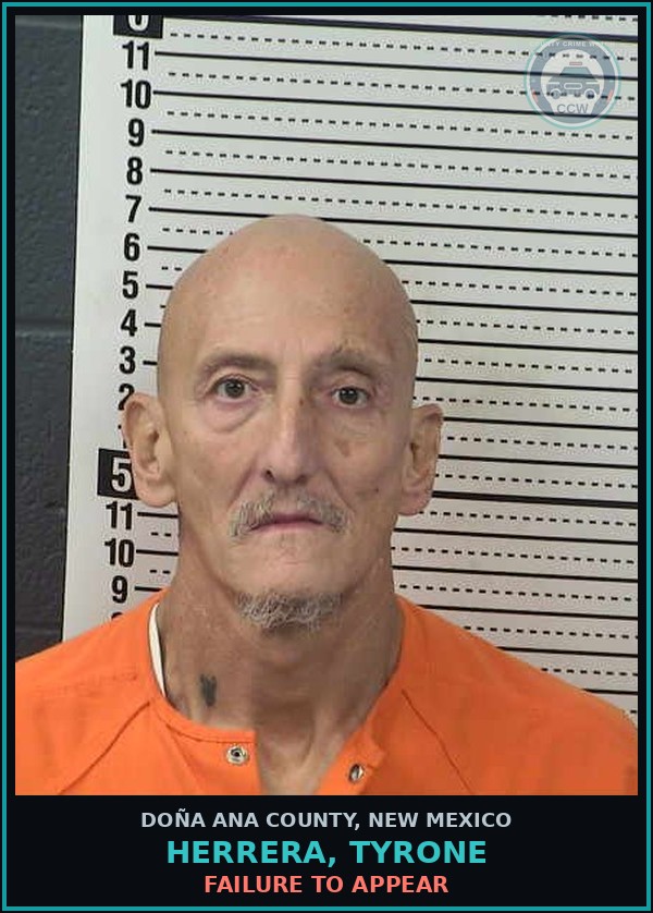 Booking mugshot of Herrera, Tyrone in Doña Ana County
