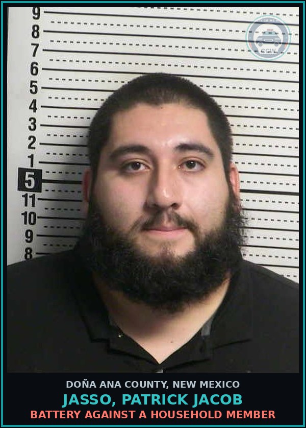 Booking mugshot of Jasso, Patrick Jacob in Doña Ana County
