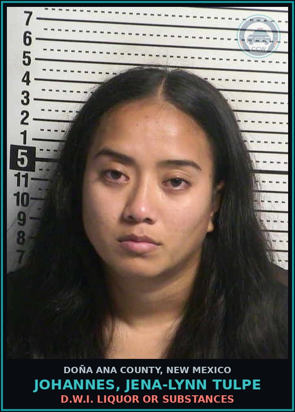 Booking mugshot of Johannes, Jena-Lynn Tulpe in Doña Ana County