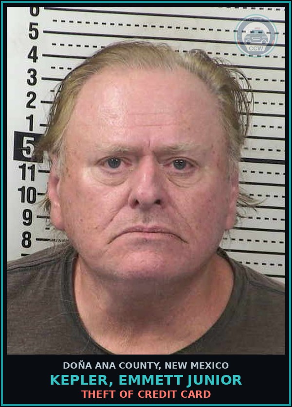 Booking mugshot of Kepler, Emmett Junior in Doña Ana County