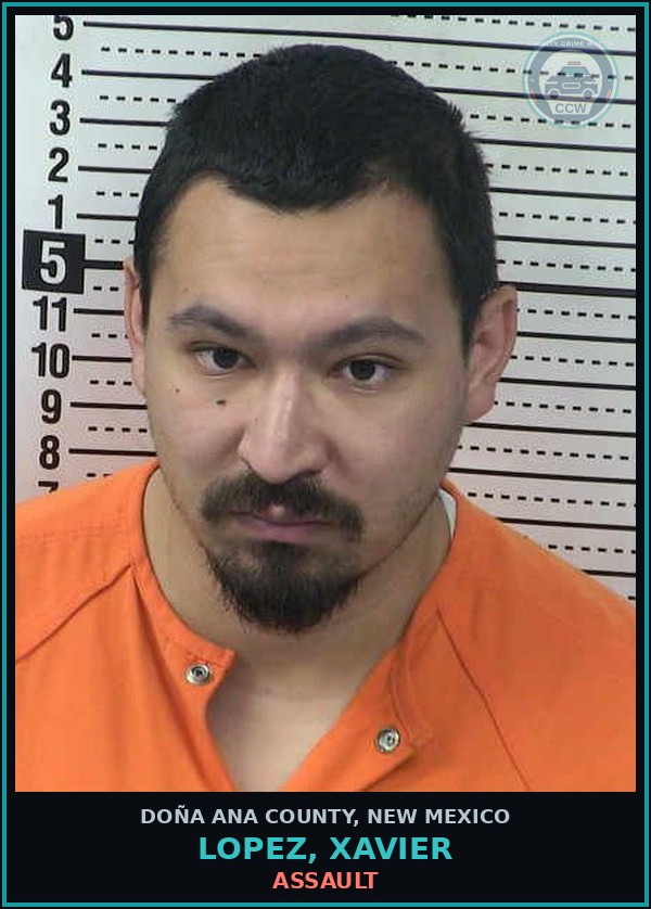 Booking mugshot of Lopez, Xavier in Doña Ana County