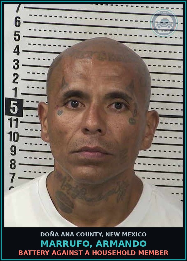 Booking mugshot of Marrufo, Armando in Doña Ana County