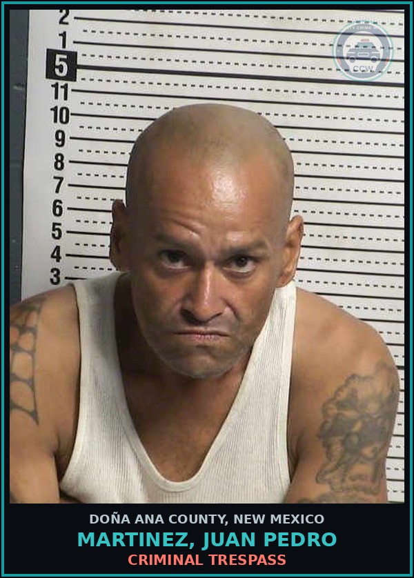 Booking mugshot of Martinez, Juan Pedro in Doña Ana County