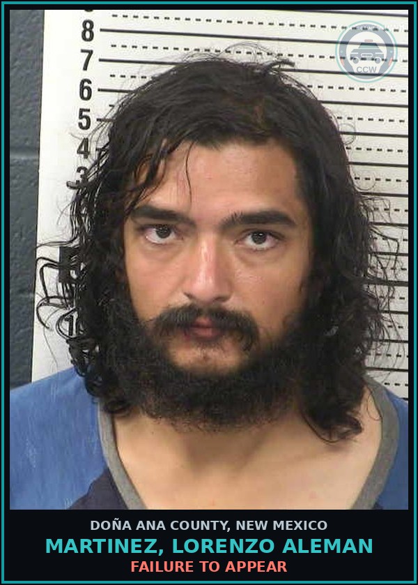 Booking mugshot of Martinez, Lorenzo Aleman in Doña Ana County