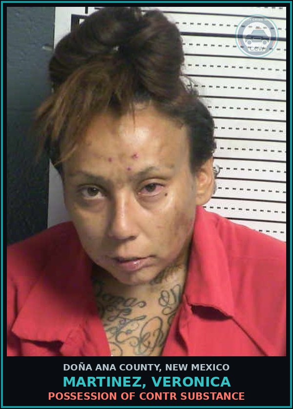 Booking mugshot of Martinez, Veronica in Doña Ana County
