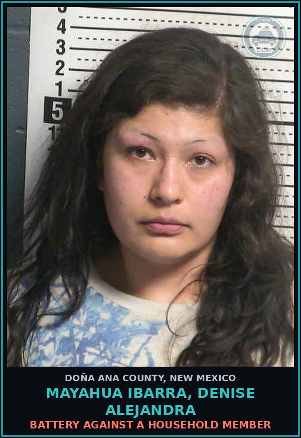 Booking mugshot of Mayahua Ibarra, Denise Alejandra in Doña Ana County