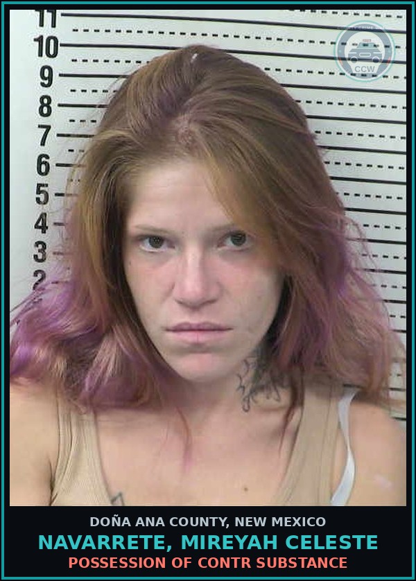 Booking mugshot of Navarrete, Mireyah Celeste in Doña Ana County