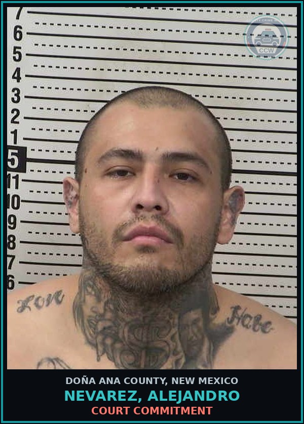 Booking mugshot of Nevarez, Alejandro in Doña Ana County