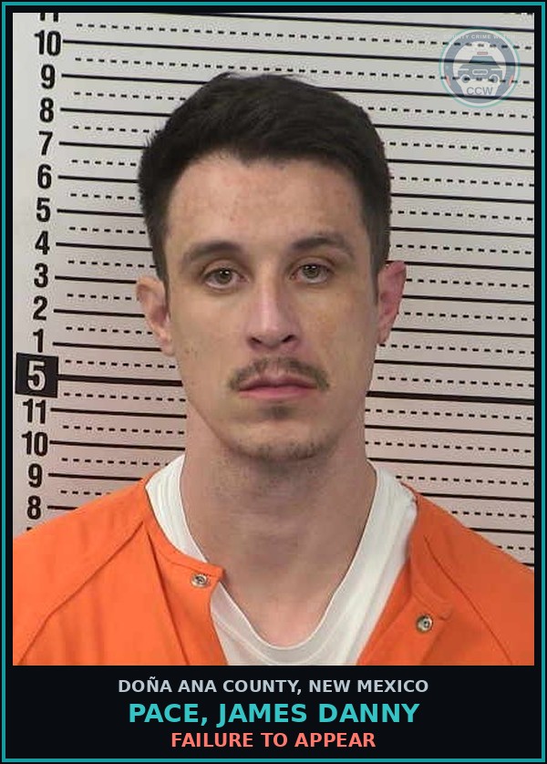 Booking mugshot of Pace, James Danny in Doña Ana County