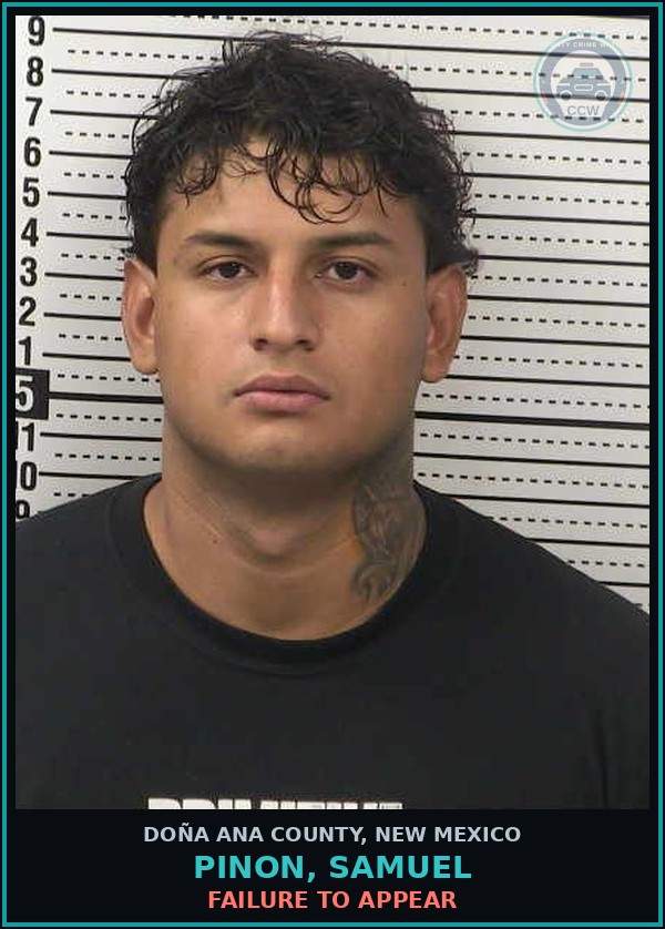 Booking mugshot of Pinon, Samuel in Doña Ana County