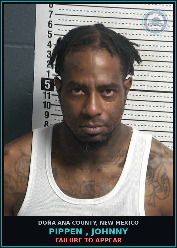 Booking mugshot of Pippen , Johnny in Doña Ana County
